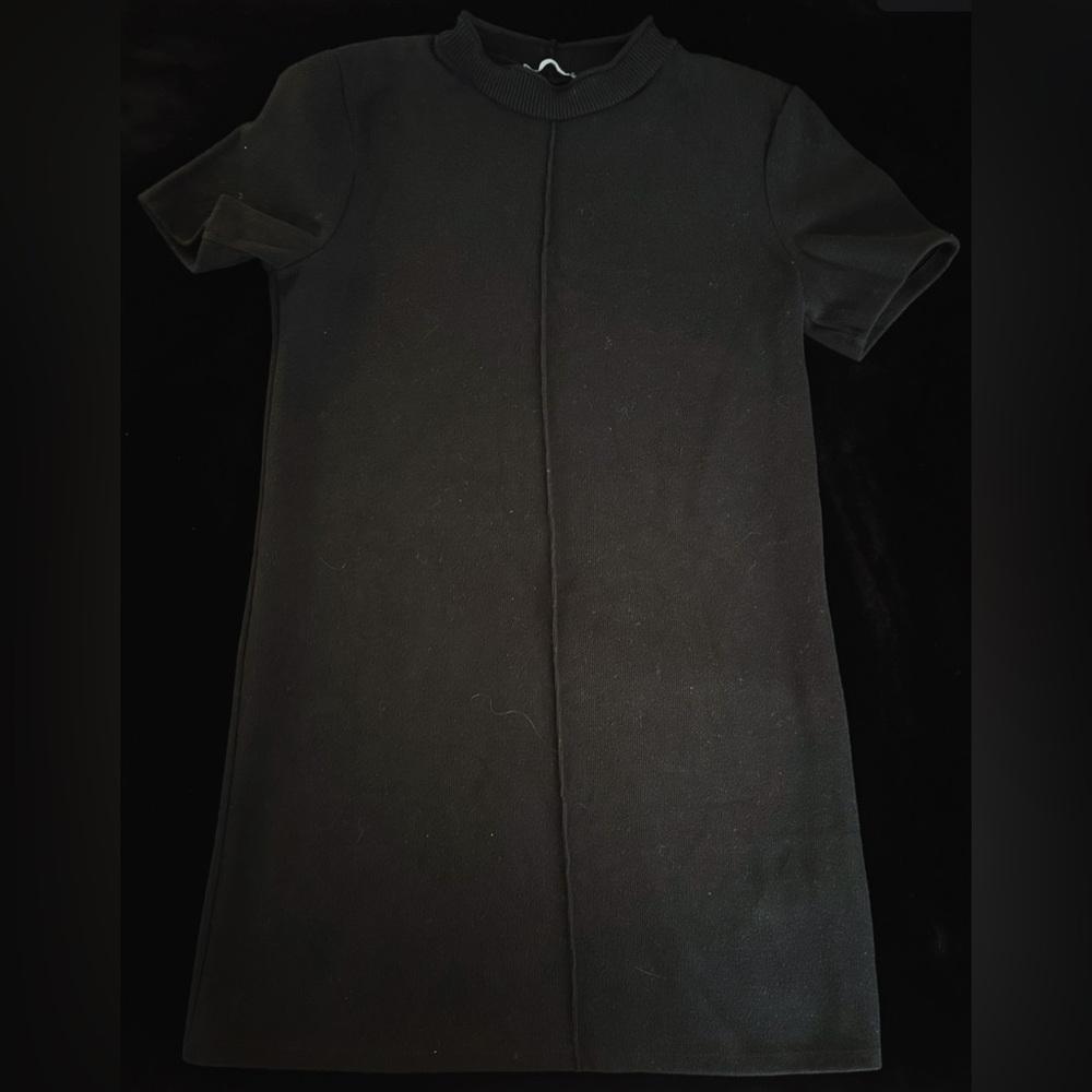 Zara Classic Black Mini Shirt dress - Picture 3 of 4